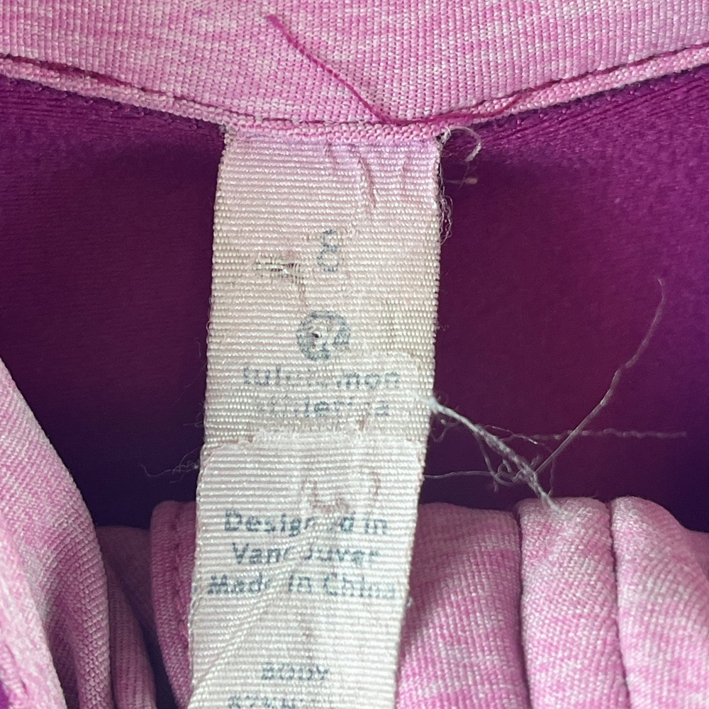 2/$30 Lululemon Pink Purple Run Distance Pullover Half Zip Athletic Jacket 8 - Picture 4 of 5